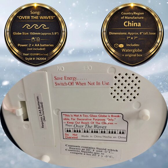 Vintage 1999 Home for the Holidays London Big Ben 150mm Musical Waterglobe 7lb - Picture 5 of 8